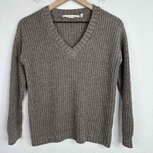 Soft Surroundings Sweater Womens Small Grey Long‎ Sleeve Chunky Knit Boho Rustic